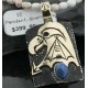 12kt Gold Filled and .925 Sterling Silver Handmade Eagle Certified Authentic Navajo Turquoise Native American Necklace 371318541341