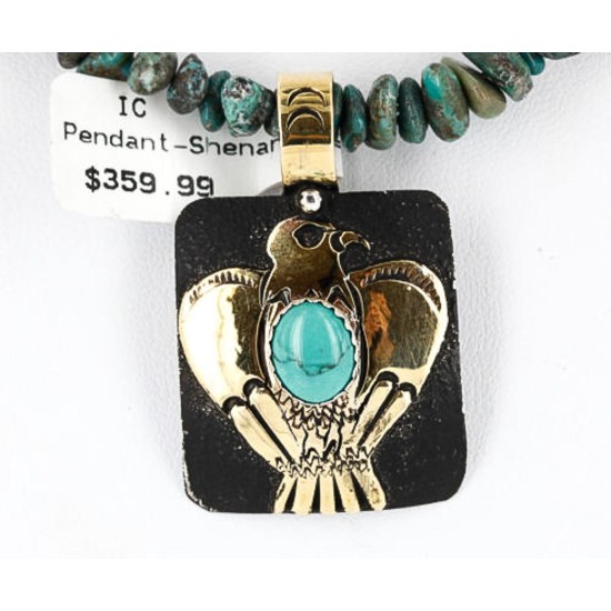 12kt Gold Filled and .925 Sterling Silver Handmade Eagle Certified Authentic Navajo Turquoise Native American Necklace 390841254641 12kt Gold Filled and .925 Sterling Silver Handmade Eagle Certified Authentic Navajo Turquoise Native American Necklace 390841254641