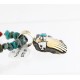 12kt Gold Filled and .925 Sterling Silver Handmade Eagle Certified Authentic Navajo Turquoise Native American Necklace 390841424883