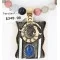 12kt Gold Filled and .925 Sterling Silver Handmade Gecko Certified Authentic Navajo Denim Lapis Native American Necklace 371318541568