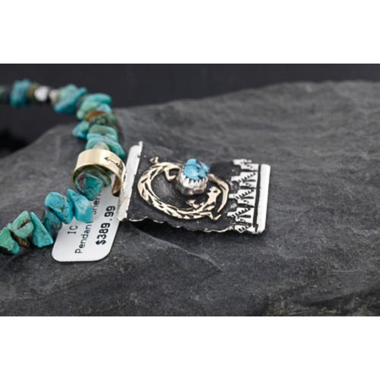 12kt Gold Filled and .925 Sterling Silver Handmade Gecko Certified Authentic Navajo Turquoise Native American Necklace 370985284595 12kt Gold Filled and .925 Sterling Silver Handmade Gecko Certified Authentic Navajo Turquoise Native American Necklace 370985284595