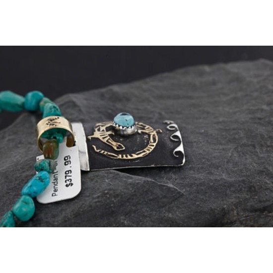 12kt Gold Filled and .925 Sterling Silver Handmade Gecko Certified Authentic Navajo Turquoise Native American Necklace 370990786763 12kt Gold Filled and .925 Sterling Silver Handmade Gecko Certified Authentic Navajo Turquoise Native American Necklace 370990786763
