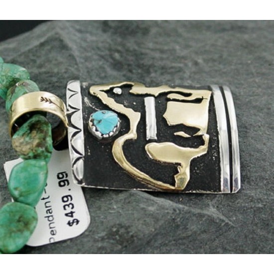 12kt Gold Filled and .925 Sterling Silver Handmade Horse Certified Authentic Navajo Turquoise Native American Necklace 370901920741 12kt Gold Filled and .925 Sterling Silver Handmade Horse Certified Authentic Navajo Turquoise Native American Necklace 370901920741