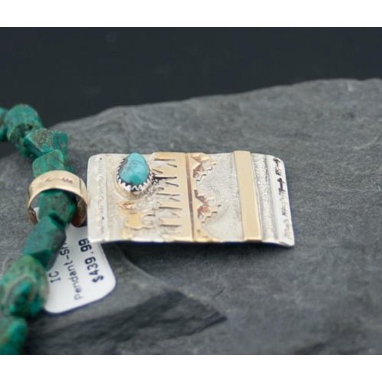 12kt Gold Filled and .925 Sterling Silver Handmade Horse Certified Authentic Navajo Turquoise Native American Necklace 370918925623 12kt Gold Filled and .925 Sterling Silver Handmade Horse Certified Authentic Navajo Turquoise Native American Necklace 370918925623