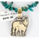 12kt Gold Filled and .925 Sterling Silver Handmade Horse Certified Authentic Navajo Turquoise Native American Necklace 371037369123