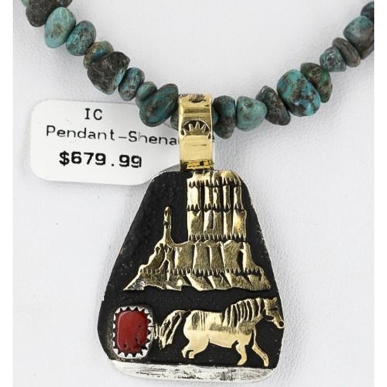 12kt Gold Filled and .925 Sterling Silver Handmade Horse Certified Authentic Navajo Turquoise Native American Necklace 371054141159 12kt Gold Filled and .925 Sterling Silver Handmade Horse Certified Authentic Navajo Turquoise Native American Necklace 371054141159