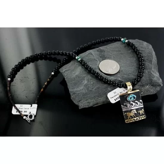 12kt Gold Filled and .925 Sterling Silver Handmade Horse Certified Authentic Navajo Turquoise Native American Necklace 390661816633 12kt Gold Filled and .925 Sterling Silver Handmade Horse Certified Authentic Navajo Turquoise Native American Necklace 390661816633