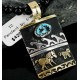12kt Gold Filled and .925 Sterling Silver Handmade Horse Certified Authentic Navajo Turquoise Native American Necklace 390661816633