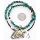 12kt Gold Filled and .925 Sterling Silver Handmade Horse Certified Authentic Navajo Turquoise Native American Necklace 390788953079
