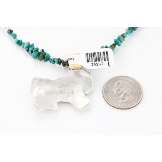 12kt Gold Filled and .925 Sterling Silver Handmade Horse Certified Authentic Navajo Turquoise Native American Necklace 390805211241 12kt Gold Filled and .925 Sterling Silver Handmade Horse Certified Authentic Navajo Turquoise Native American Necklace 390805211241