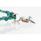 12kt Gold Filled and .925 Sterling Silver Handmade Horse Certified Authentic Navajo Turquoise Native American Necklace 390809218209