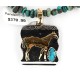 12kt Gold Filled and .925 Sterling Silver Handmade Horse Certified Authentic Navajo Turquoise Native American Necklace 390824934155