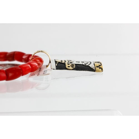 12kt Gold Filled and .925 Sterling Silver HANDMADE KACHINA Certified Authentic Navajo Turquoise and Coral Native American Necklace 371105091230 12kt Gold Filled and .925 Sterling Silver HANDMADE KACHINA Certified Authentic Navajo Turquoise and Coral Native American Necklace 371105091230