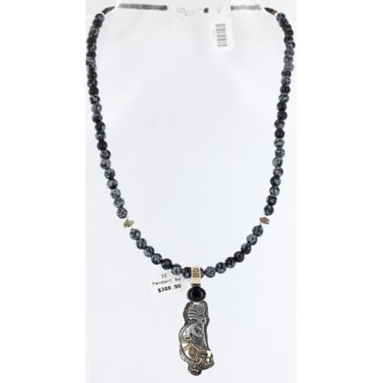 12kt Gold Filled and .925 Sterling Silver Handmade KOKOPELI Certified Authentic Navajo Turquoise and Black Onyx Native American Necklace 371003530121 12kt Gold Filled and .925 Sterling Silver Handmade KOKOPELI Certified Authentic Navajo Turquoise and Black Onyx Native American Necklace 371003530121