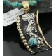 12kt Gold Filled and .925 Sterling Silver Handmade KOKOPELI Certified Authentic Navajo Turquoise Native American Necklace 370970755896 12kt Gold Filled and .925 Sterling Silver Handmade KOKOPELI Certified Authentic Navajo Turquoise Native American Necklace 370970755896