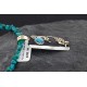 12kt Gold Filled and .925 Sterling Silver Handmade KOKOPELI Certified Authentic Navajo Turquoise Native American Necklace 390746081685