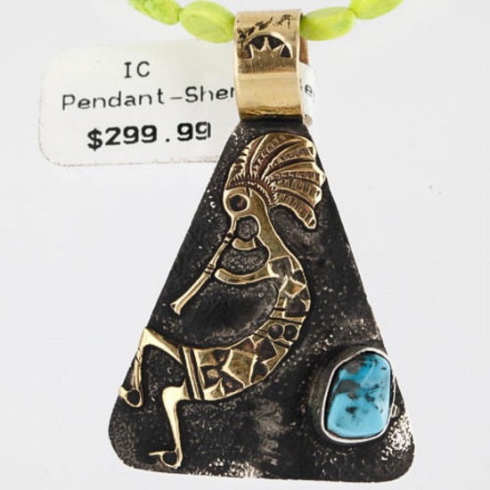12kt Gold Filled and .925 Sterling Silver Handmade KOKOPELI Certified Authentic Navajo Turquoise Native American Necklace 390760698648 12kt Gold Filled and .925 Sterling Silver Handmade KOKOPELI Certified Authentic Navajo Turquoise Native American Necklace 390760698648
