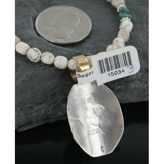 12kt Gold Filled and .925 Sterling Silver Handmade KOKOPELLI Certified Authentic Navajo Turquoise Native American Necklace 370924529073 12kt Gold Filled and .925 Sterling Silver Handmade KOKOPELLI Certified Authentic Navajo Turquoise Native American Necklace 370924529073