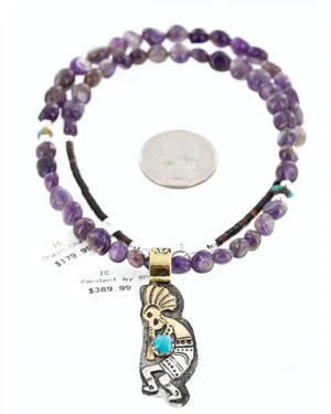12kt Gold Filled and .925 Sterling Silver Handmade KOKOPELLI Certified Authentic Navajo Turquoise Native American Necklace 371009289434 12kt Gold Filled and .925 Sterling Silver Handmade KOKOPELLI Certified Authentic Navajo Turquoise Native American Necklace 371009289434