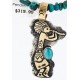 12kt Gold Filled and .925 Sterling Silver Handmade KOKOPELLI Certified Authentic Navajo Turquoise Native American Necklace 371011564672