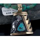 12kt Gold Filled and .925 Sterling Silver Handmade KOKOPELLI Certified Authentic Navajo Turquoise Native American Necklace 390650216576