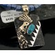 12kt Gold Filled and .925 Sterling Silver Handmade KOKOPELLI Certified Authentic Navajo Turquoise Native American Necklace 390784009992