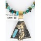 12kt Gold Filled and .925 Sterling Silver Handmade KOKOPELLI Certified Authentic Navajo Turquoise Native American Necklace 390794317183