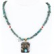 12kt Gold Filled and .925 Sterling Silver Handmade KOKOPELLI Certified Authentic Navajo Turquoise Native American Necklace 390842147001