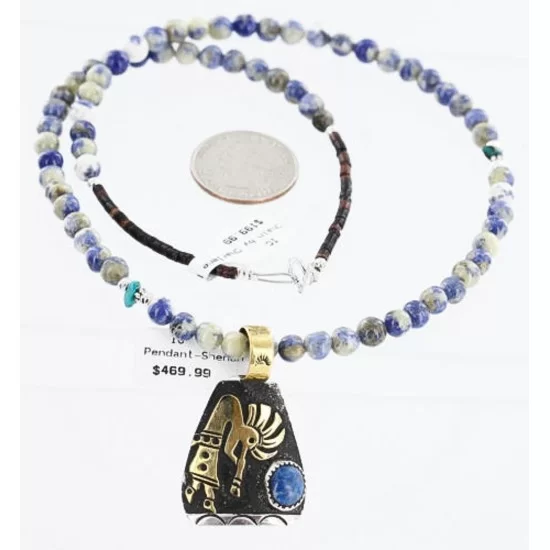 12kt Gold Filled and .925 Sterling Silver HANDMADE KOKOPELLI Certified Authentic Navajo Turquoise Native American Necklace 390890134413 12kt Gold Filled and .925 Sterling Silver HANDMADE KOKOPELLI Certified Authentic Navajo Turquoise Native American Necklace 390890134413