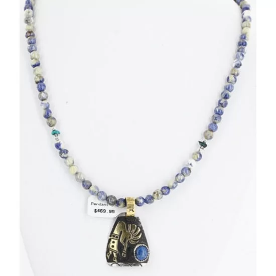 12kt Gold Filled and .925 Sterling Silver HANDMADE KOKOPELLI Certified Authentic Navajo Turquoise Native American Necklace 390890134413 12kt Gold Filled and .925 Sterling Silver HANDMADE KOKOPELLI Certified Authentic Navajo Turquoise Native American Necklace 390890134413