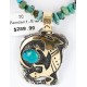 12kt Gold Filled and .925 Sterling Silver Handmade LIZARD Certified Authentic Navajo Turquoise Native American Necklace 371016951279