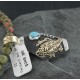 12kt Gold Filled and .925 Sterling Silver Handmade Lizard Certified Authentic Navajo Turquoise Native American Necklace 390671871410