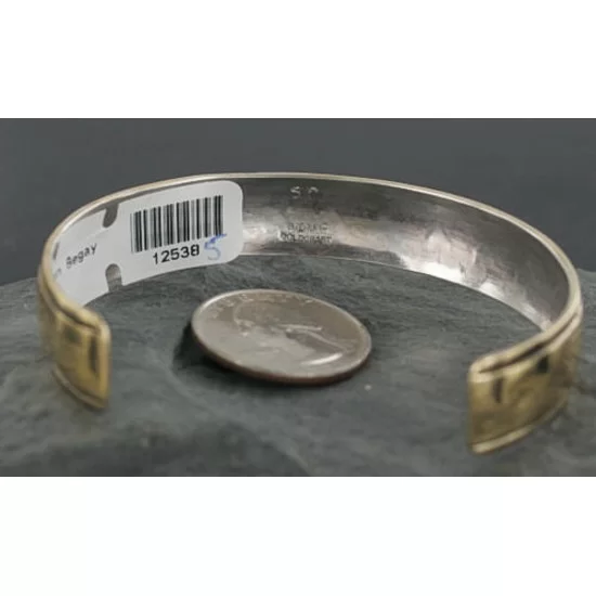 12kt Gold Filled and .925 Sterling Silver Handmade Mountains Certified Authentic Navajo Silver Native American Bracelet 370929234035 12kt Gold Filled and .925 Sterling Silver Handmade Mountains Certified Authentic Navajo Silver Native American Bracelet 370929234035