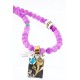 12kt Gold Filled and .925 Sterling Silver Handmade Rose Certified Authentic Navajo Purple Agate Native American Necklace 370964523508
