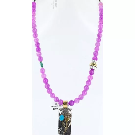 12kt Gold Filled and .925 Sterling Silver Handmade Rose Certified Authentic Navajo Purple Agate Native American Necklace 370964523508 12kt Gold Filled and .925 Sterling Silver Handmade Rose Certified Authentic Navajo Purple Agate Native American Necklace 370964523508