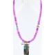 12kt Gold Filled and .925 Sterling Silver Handmade Rose Certified Authentic Navajo Purple Agate Native American Necklace 370964523508