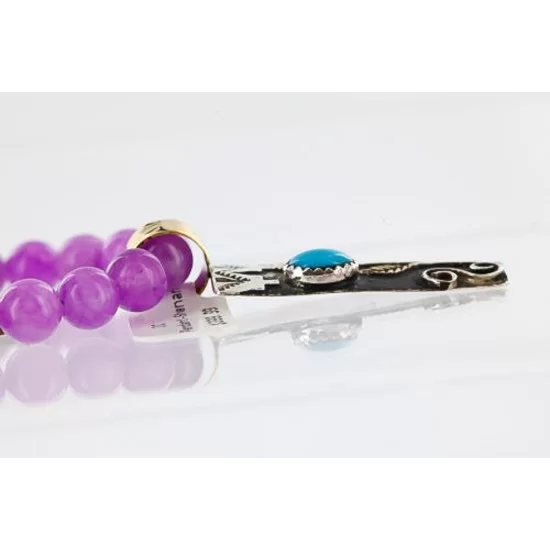 12kt Gold Filled and .925 Sterling Silver Handmade Rose Certified Authentic Navajo Purple Agate Native American Necklace 370964523508 12kt Gold Filled and .925 Sterling Silver Handmade Rose Certified Authentic Navajo Purple Agate Native American Necklace 370964523508