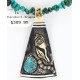 12kt Gold Filled and .925 Sterling Silver Handmade Rose Certified Authentic Navajo Turquoise Native American Necklace 371047910070 12kt Gold Filled and .925 Sterling Silver Handmade Rose Certified Authentic Navajo Turquoise Native American Necklace 371047910070