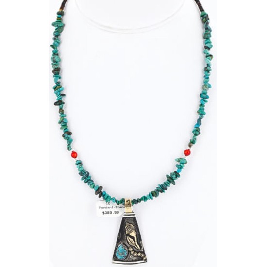 12kt Gold Filled and .925 Sterling Silver Handmade Rose Certified Authentic Navajo Turquoise Native American Necklace 371047910070 12kt Gold Filled and .925 Sterling Silver Handmade Rose Certified Authentic Navajo Turquoise Native American Necklace 371047910070
