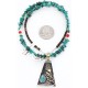 12kt Gold Filled and .925 Sterling Silver Handmade Rose Certified Authentic Navajo Turquoise Native American Necklace 371047910070