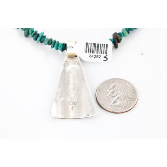 12kt Gold Filled and .925 Sterling Silver Handmade Rose Certified Authentic Navajo Turquoise Native American Necklace 371047910070 12kt Gold Filled and .925 Sterling Silver Handmade Rose Certified Authentic Navajo Turquoise Native American Necklace 371047910070