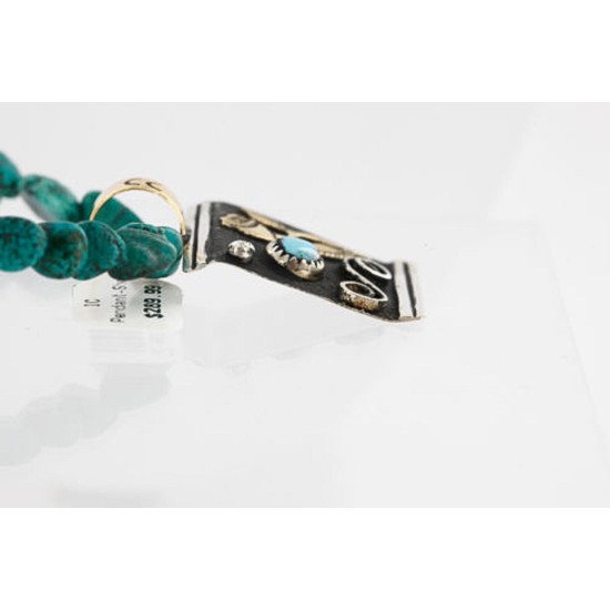 12kt Gold Filled and .925 Sterling Silver Handmade Rose Certified Authentic Navajo Turquoise Native American Necklace 390789490052 12kt Gold Filled and .925 Sterling Silver Handmade Rose Certified Authentic Navajo Turquoise Native American Necklace 390789490052
