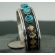 12kt Gold Filled and .925 Sterling Silver Handmade Star Certified Authentic Navajo Turquoise Native American Bracelet 370915686318