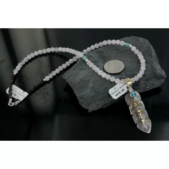 12kt Gold Filled and .925 Sterling Silver Handmade Storyteller Certified Authentic Navajo Turquoise Native American Necklace 390678616125 12kt Gold Filled and .925 Sterling Silver Handmade Storyteller Certified Authentic Navajo Turquoise Native American Necklace 390678616125
