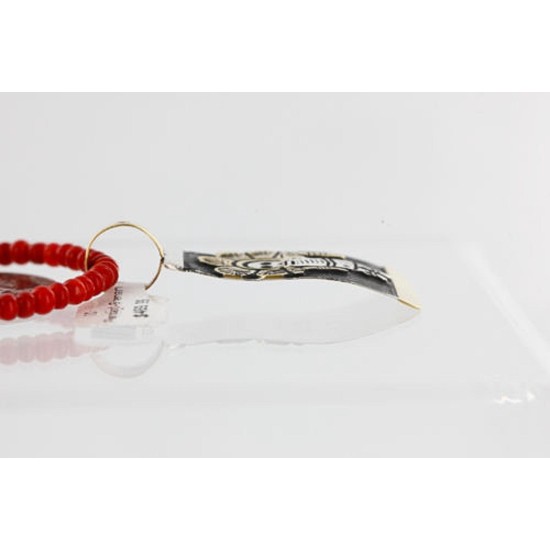 12kt Gold Filled and .925 Sterling Silver HANDMADE SUN KACHINA Certified Authentic Navajo CORAL Native American Necklace 371104879629 12kt Gold Filled and .925 Sterling Silver HANDMADE SUN KACHINA Certified Authentic Navajo CORAL Native American Necklace 371104879629