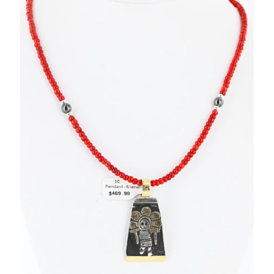 12kt Gold Filled and .925 Sterling Silver HANDMADE SUN KACHINA Certified Authentic Navajo CORAL Native American Necklace 371104879629 12kt Gold Filled and .925 Sterling Silver HANDMADE SUN KACHINA Certified Authentic Navajo CORAL Native American Necklace 371104879629