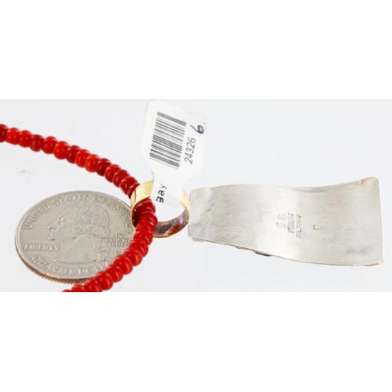 12kt Gold Filled and .925 Sterling Silver HANDMADE SUN KACHINA Certified Authentic Navajo CORAL Native American Necklace 371104879629 12kt Gold Filled and .925 Sterling Silver HANDMADE SUN KACHINA Certified Authentic Navajo CORAL Native American Necklace 371104879629