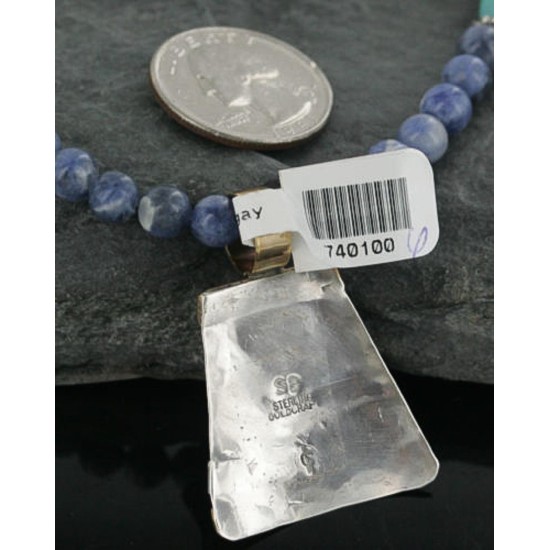 12kt Gold Filled and .925 Sterling Silver Handmade Wave Certified Authentic Navajo Turquoise Native American Necklace 370924708167 12kt Gold Filled and .925 Sterling Silver Handmade Wave Certified Authentic Navajo Turquoise Native American Necklace 370924708167