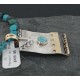 12kt Gold Filled and .925 Sterling Silver Handmade Wave Certified Authentic Navajo Turquoise Native American Necklace 370962412551