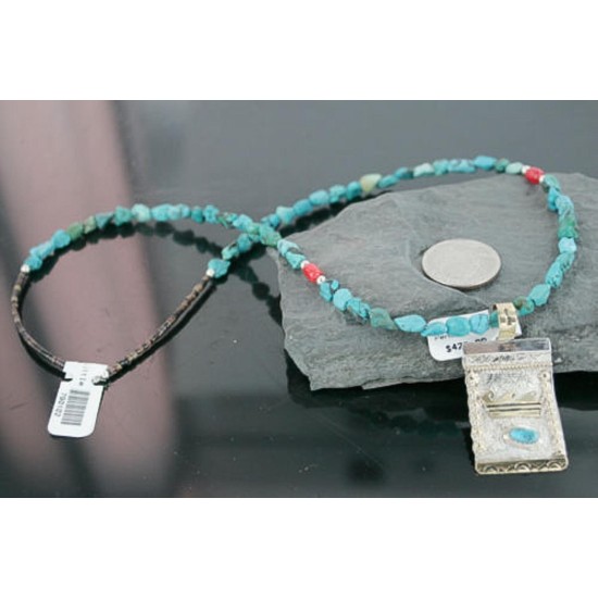 12kt Gold Filled and .925 Sterling Silver Handmade Wave Certified Authentic Navajo Turquoise Native American Necklace 370962526754 12kt Gold Filled and .925 Sterling Silver Handmade Wave Certified Authentic Navajo Turquoise Native American Necklace 370962526754